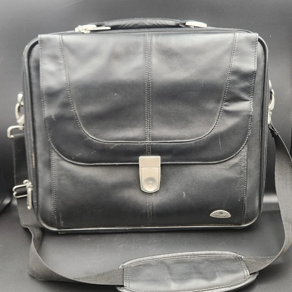 Samsonite Leather Laptop Briefcase 17